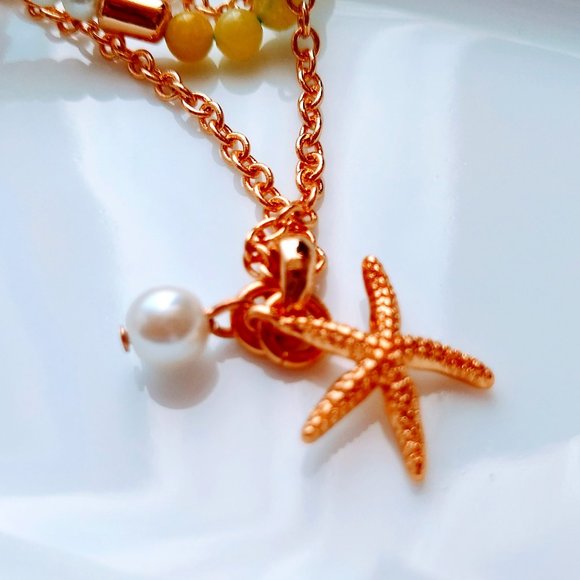 J.CREW Sea Breeze Layered Necklace Lemon - Picture 4 of 8